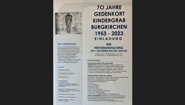 Gedenkveranstaltung in Burgkirchen am 10./11. November